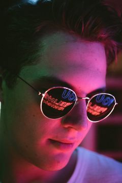 man wearing black sunglasses