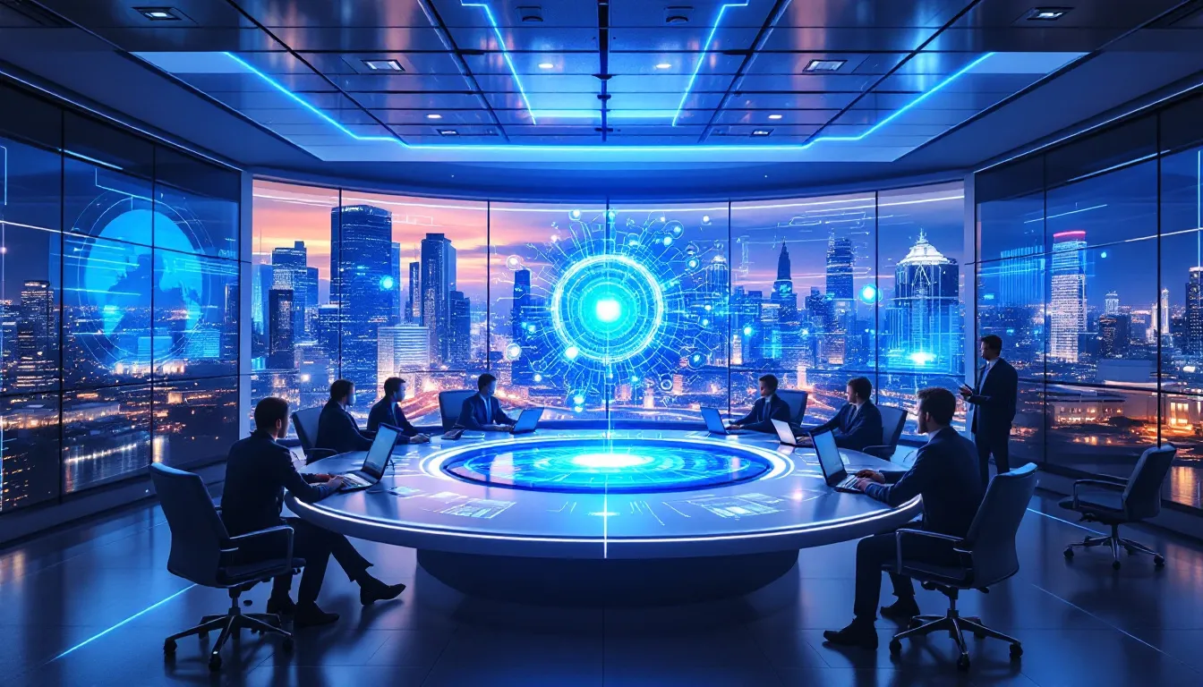 An artistic representation of AI and machine learning being utilized in compliance management.