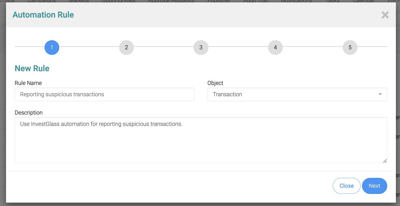 Comunicação de transações suspeitas