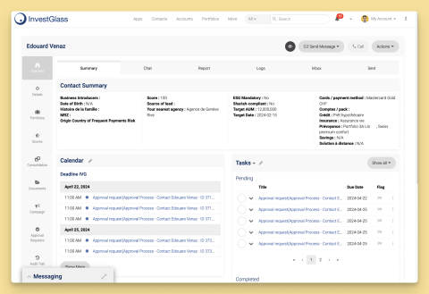 Fully flexible CRM InvestGlass