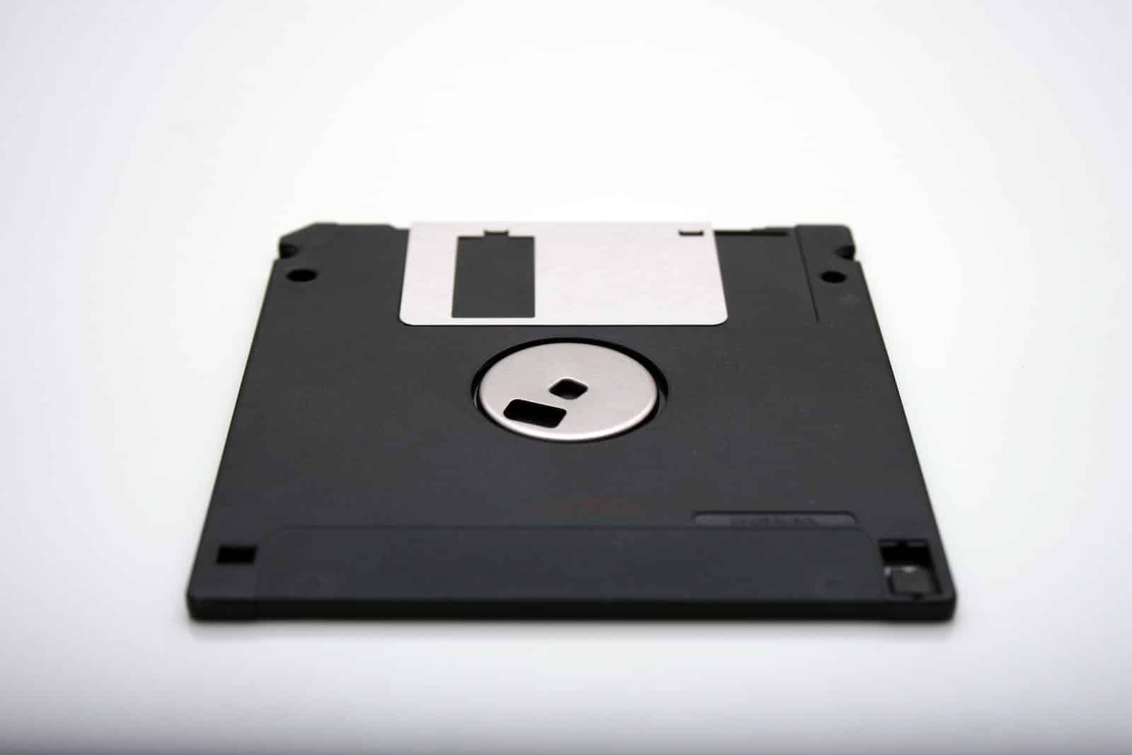 schwarze Floppy-Diskette