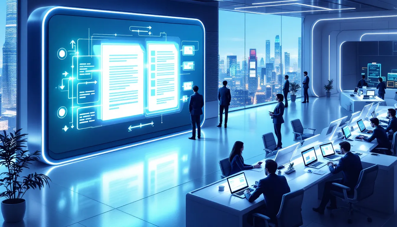 An illustration representing intelligent document processing.