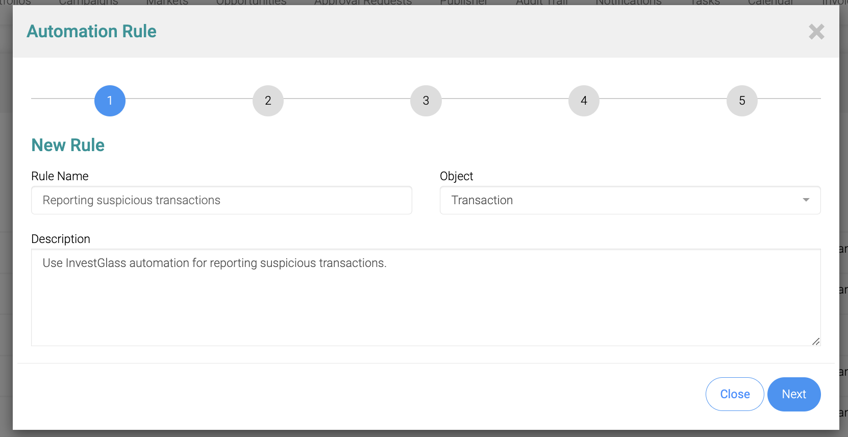 Reporting of Suspicious Transactions