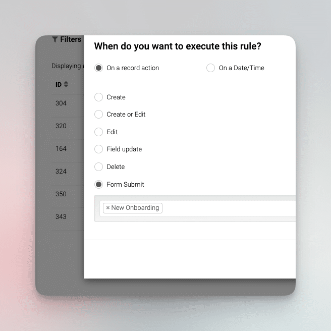 InvestGlass AML is connected to InvestGlass Forms 