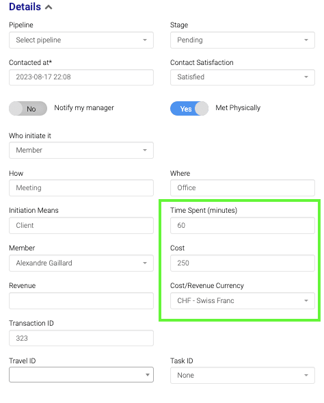 Capturing Fees in InvestGlass Timesheet