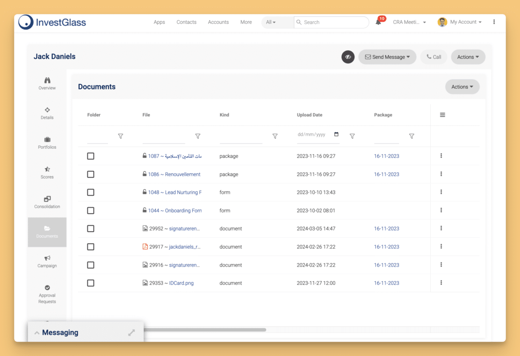 InvestGlass Document Management