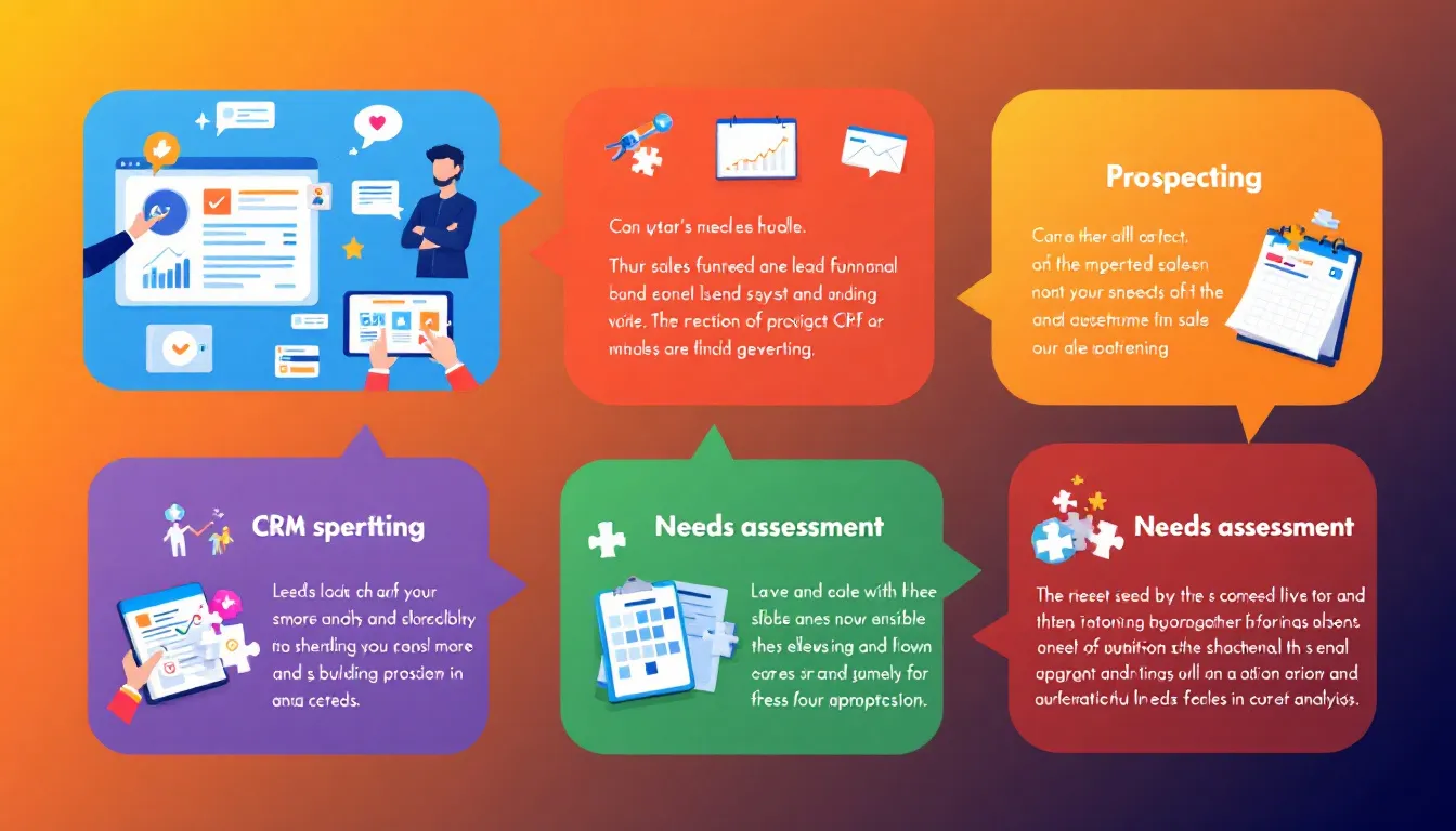 Core components of sales management illustrated with various sales tools and strategies.
