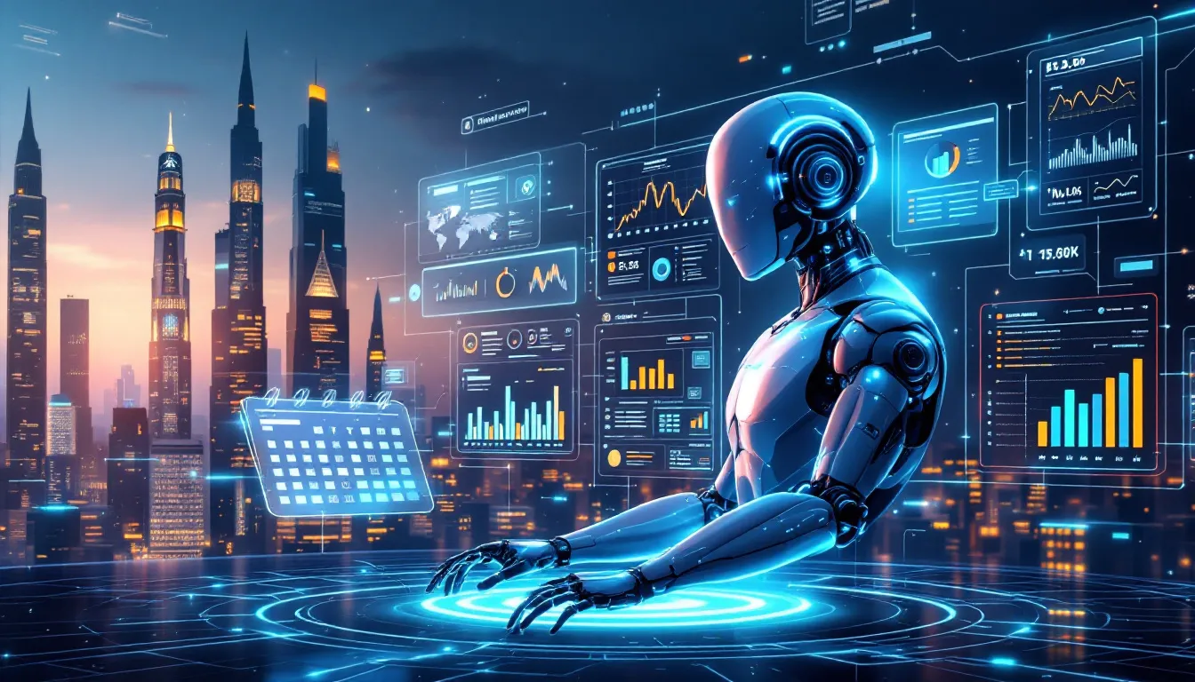 A visual representation of AI automating routine tasks for increased efficiency.