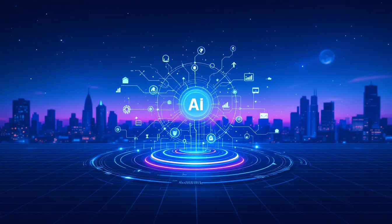 An infographic illustrating resource allocation optimization with AI.