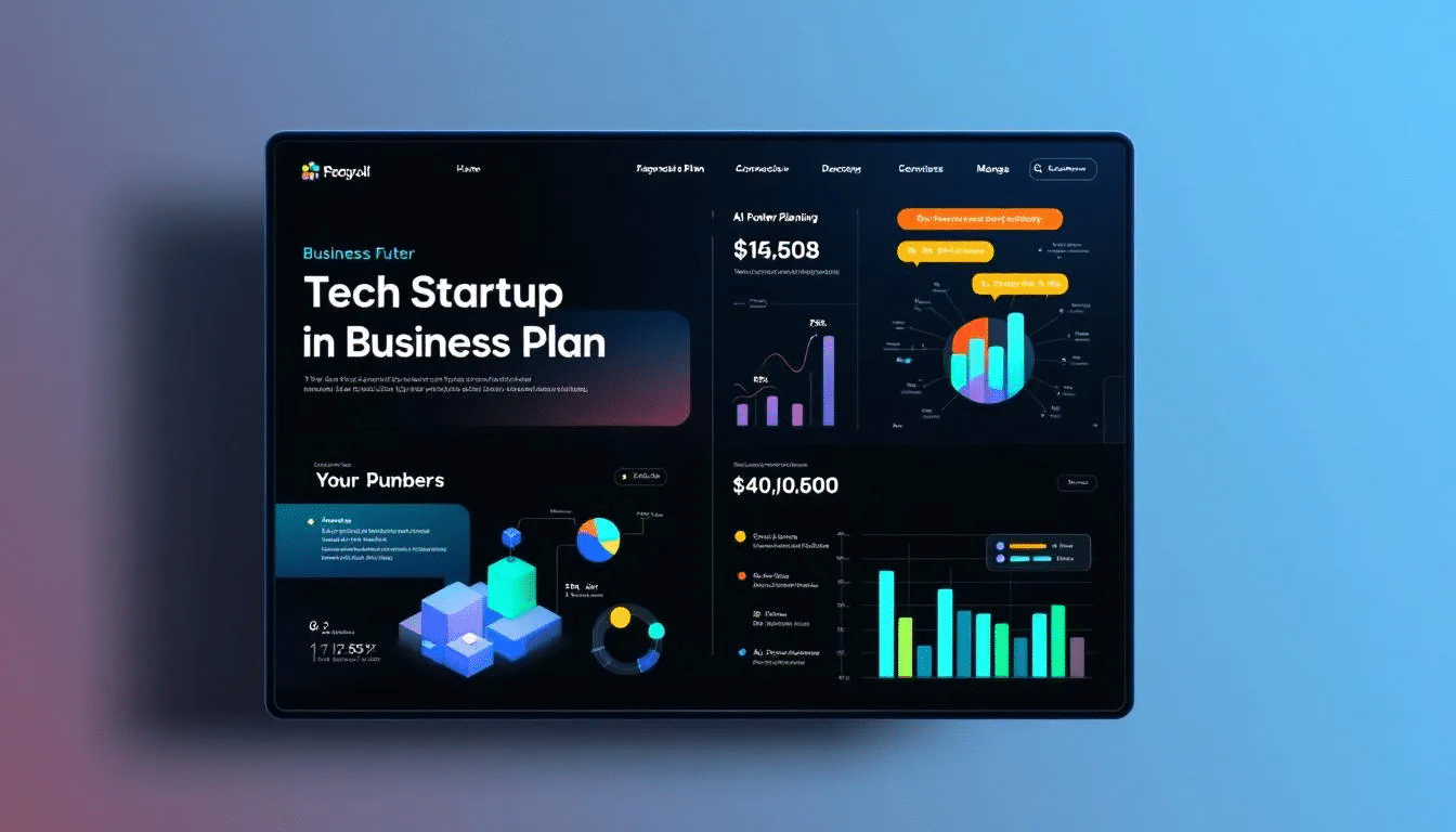 An overview of top AI business plan generators, showcasing a digital interface.