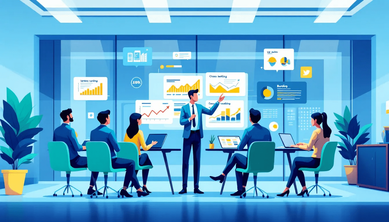 A visual representation of what is upselling, showcasing various sales techniques.