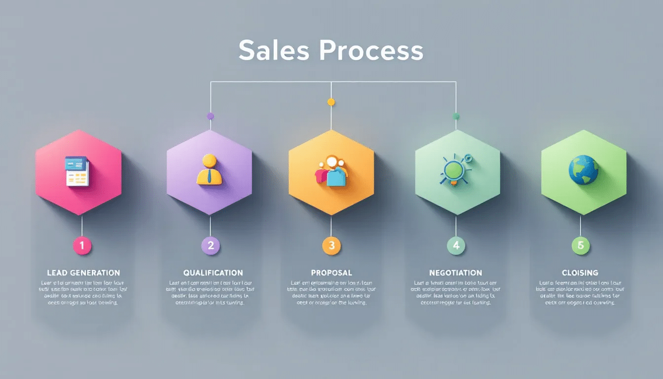 A visual representation of best practices for sales stages.