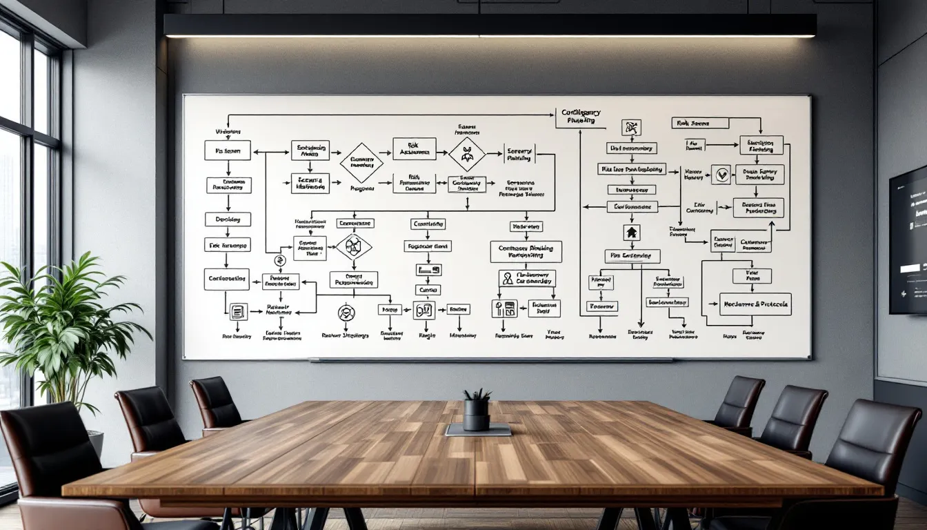 An infographic illustrating the concept of contingency planning.