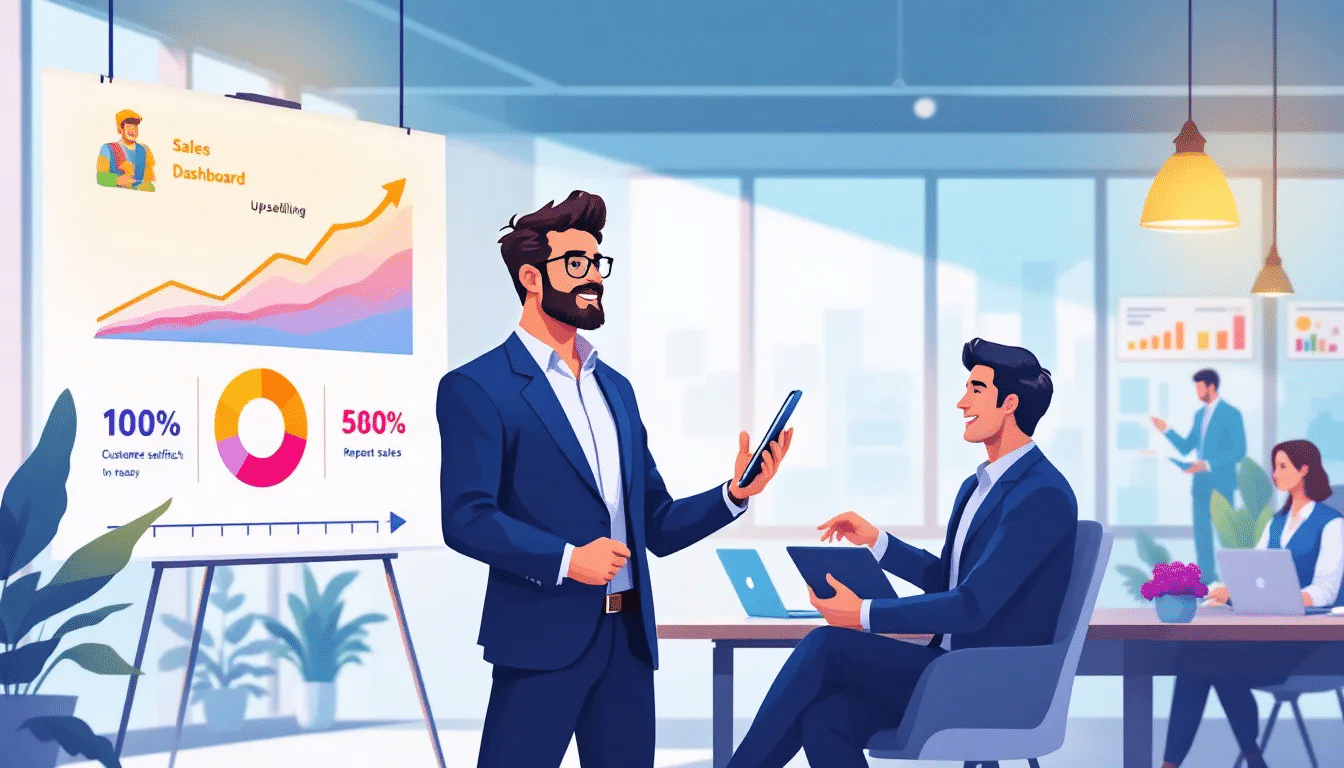 The importance of upselling for businesses represented visually.