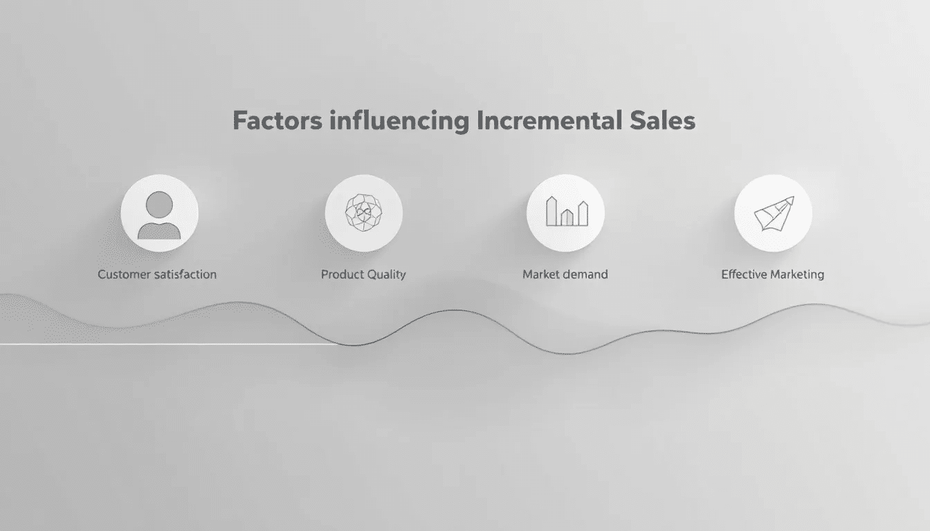 Factors influencing incremental sales depicted in a visual format.