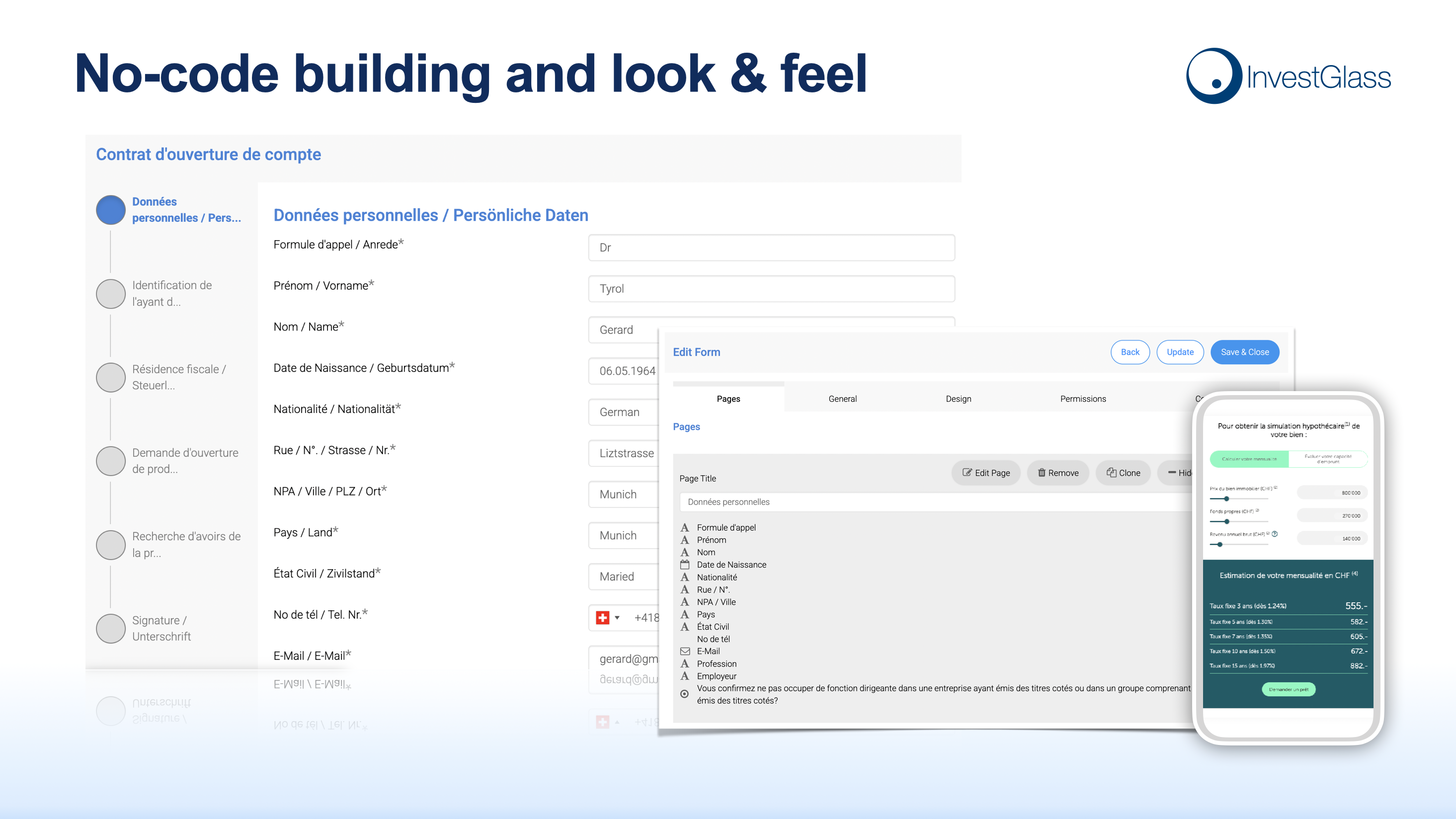 Best No Code Onboarding - InvestGlass