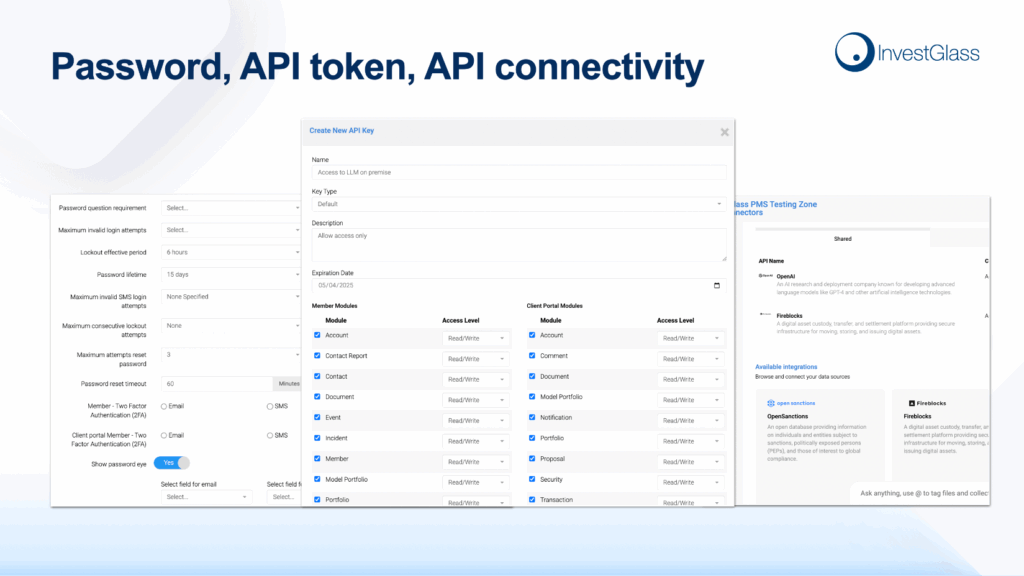 API InvestGlass et Sécurité
