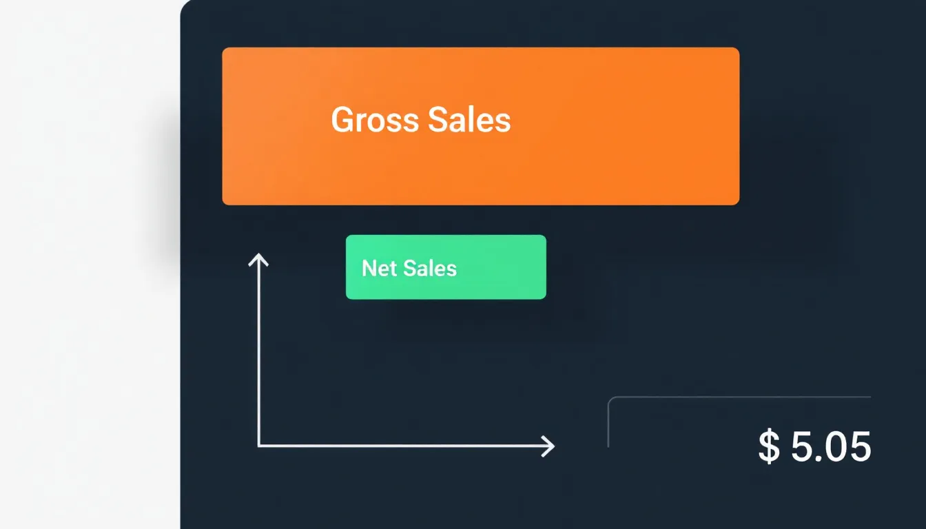 Example of an income statement illustrating gross and net sales.