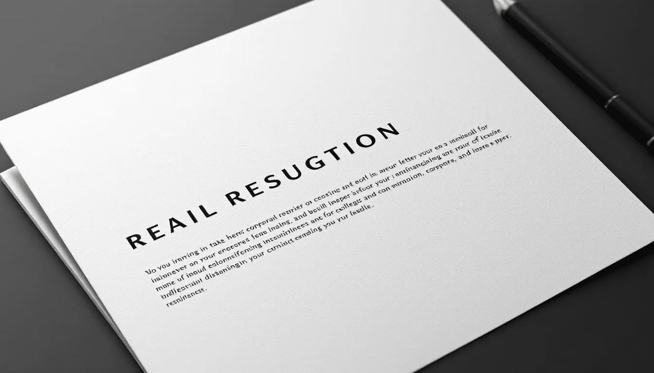 Sample resignation letters for different situations.