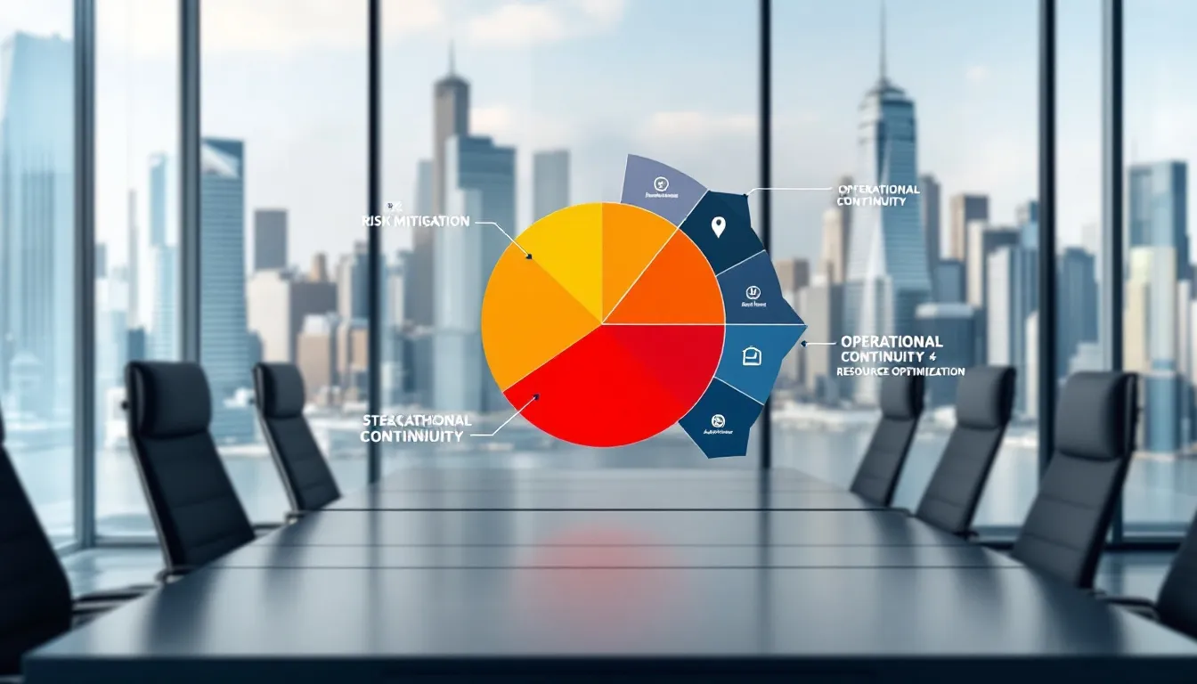 A pie chart showing the benefits of having a contingency plan.