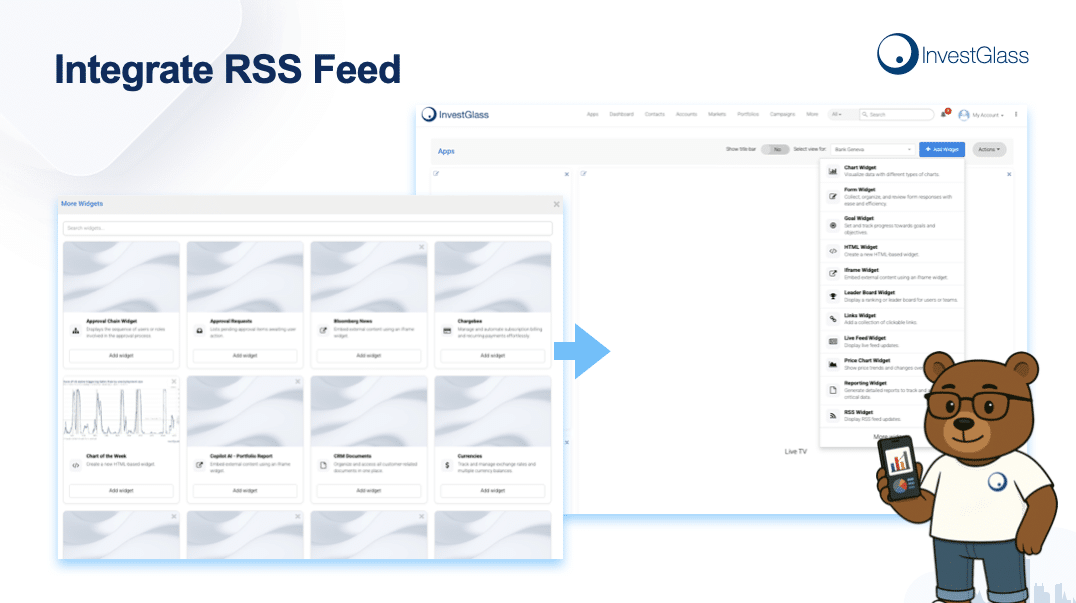RSS-feed integreren met InvestGlass