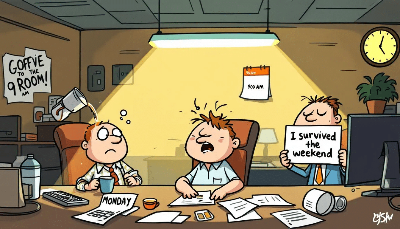 A lighthearted image showcasing a sarcastic Monday quote, perfect for embracing the humor of the day.