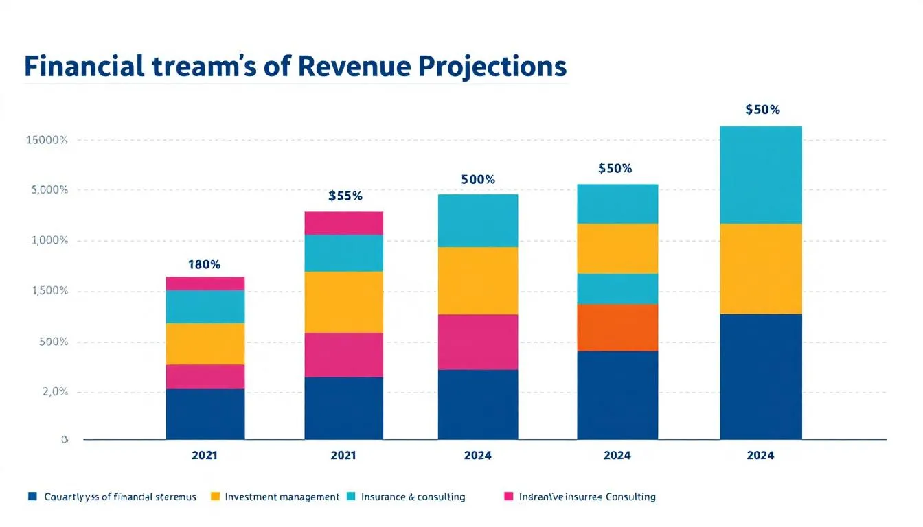 The image displays a professional business chart illustrating various revenue streams and growth projections for financial services, specifically focusing on the currency exchange market. It highlights key metrics relevant to currency exchange businesses, including potential growth in international money transfers and the demand for competitive rates in forex trading.