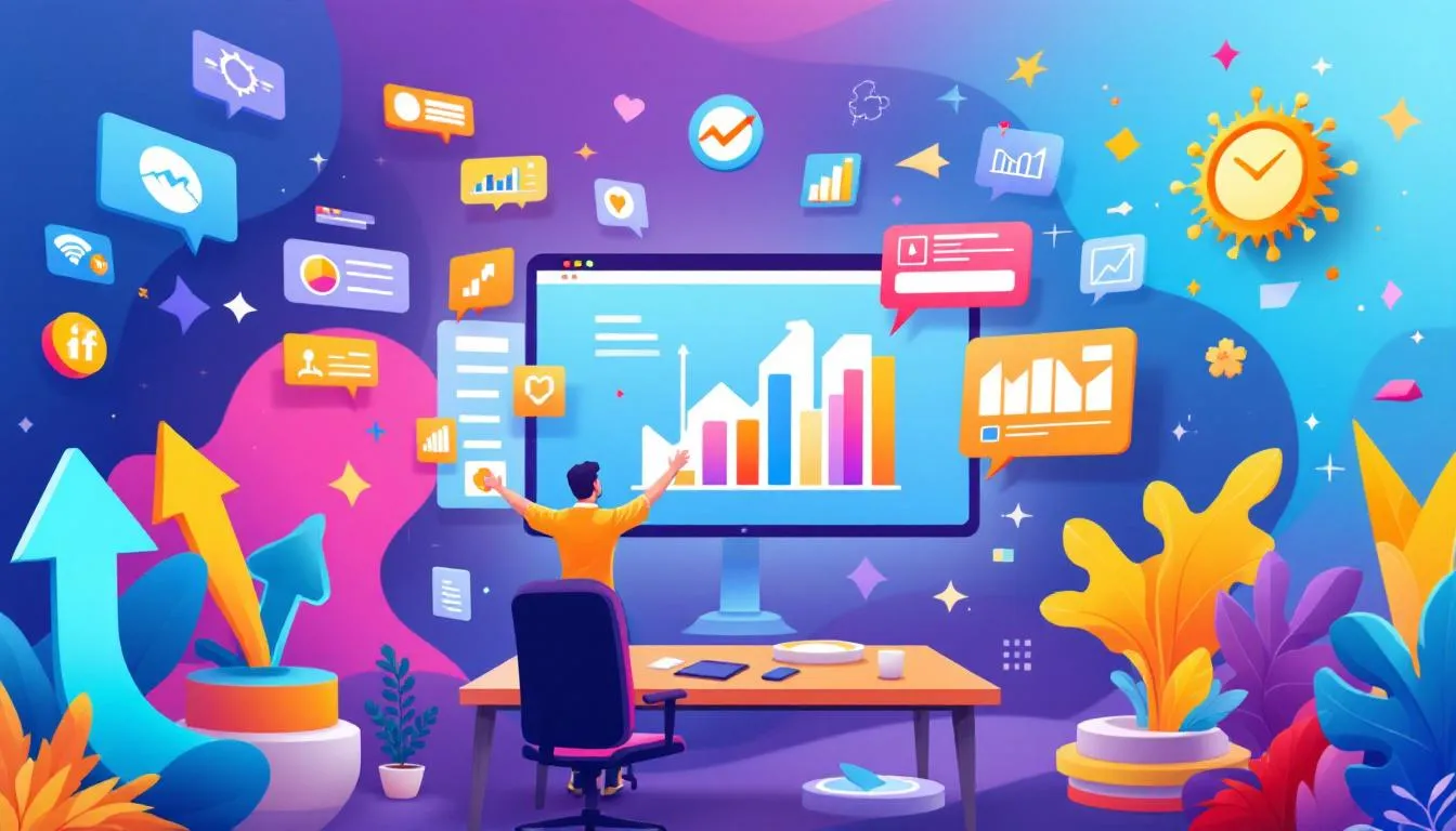 A virtual event setup showcasing a webinar in action.