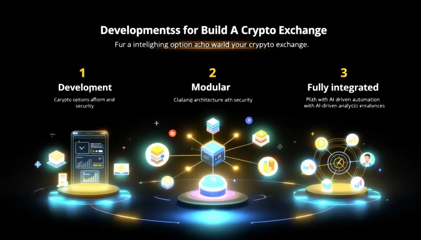 An illustration comparing different development options for building a crypto exchange.