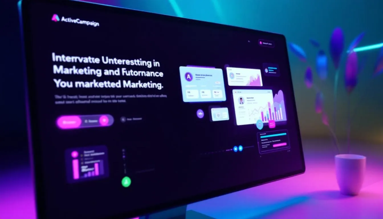 ActiveCampaign interface showcasing marketing automation features.
