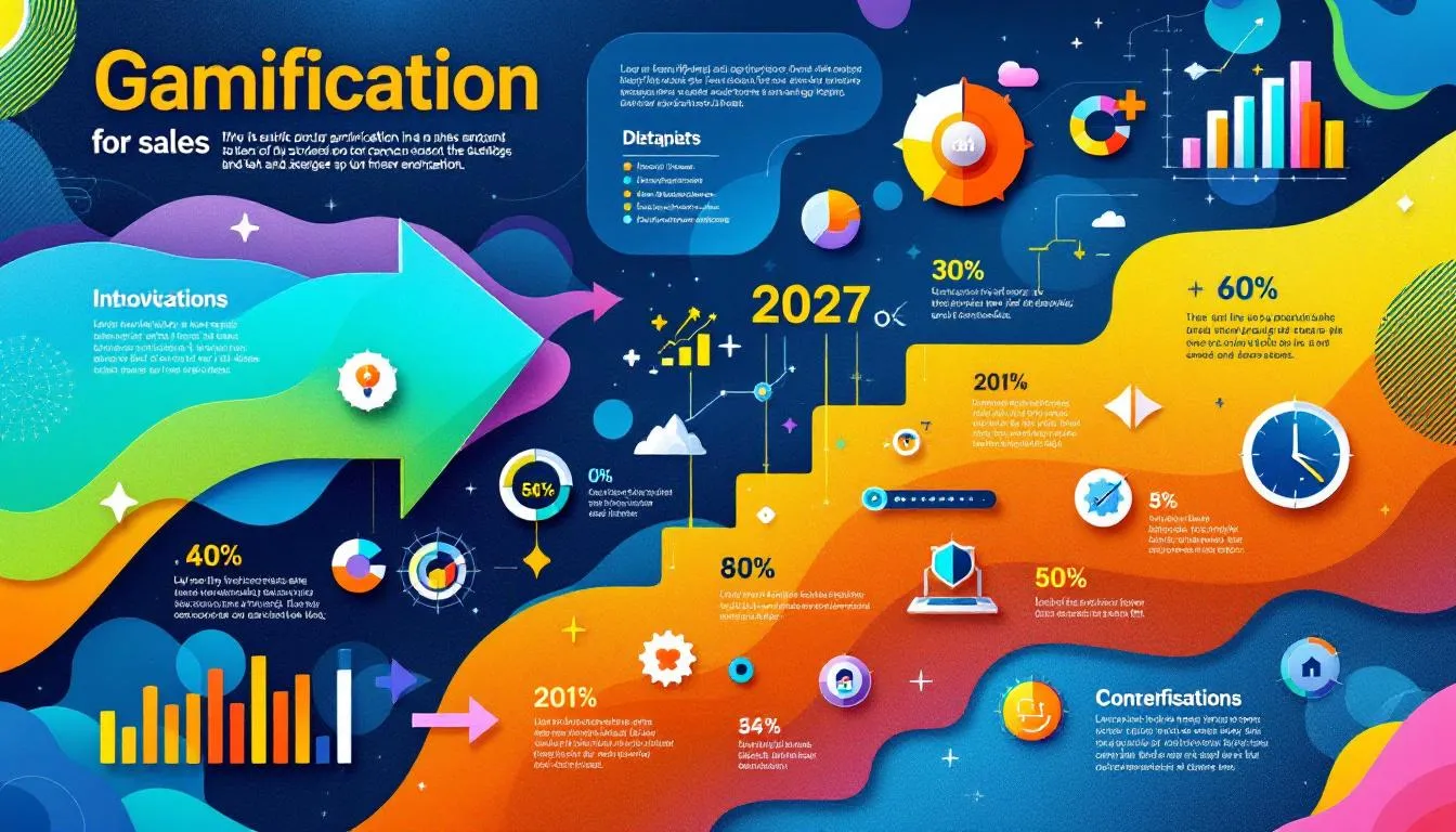 Gamification elements in a sales strategy to increase engagement.