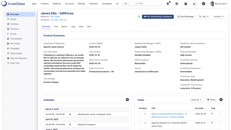 InvestGlass the Swiss Sovereign CRM