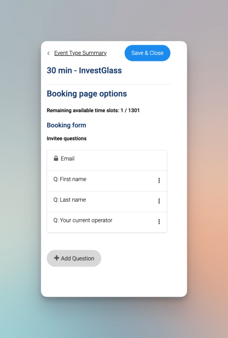 InvestGlass Vraag Optie